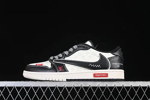 All categories Air Jordan Jordan series basketball shoes Air Jordan 1 Low High-end customized low-top sneakers Travis Scott x Fragment Design x Air Jordan 1 Low OG SP AJ1 Joe 1LV co-branded double spelled black pebbles low-top cultural casual sneakers CX5050-Y31
